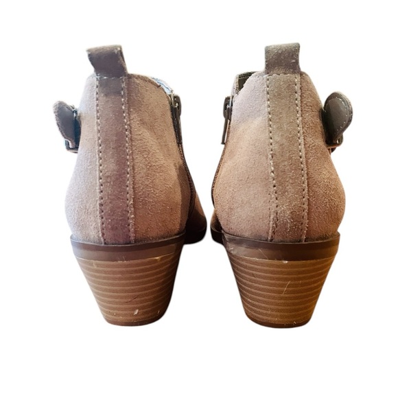 Sonoma suede leather booties ankle boots zip 2” block heel SZ 6.5 taupe beige - Picture 4 of 10